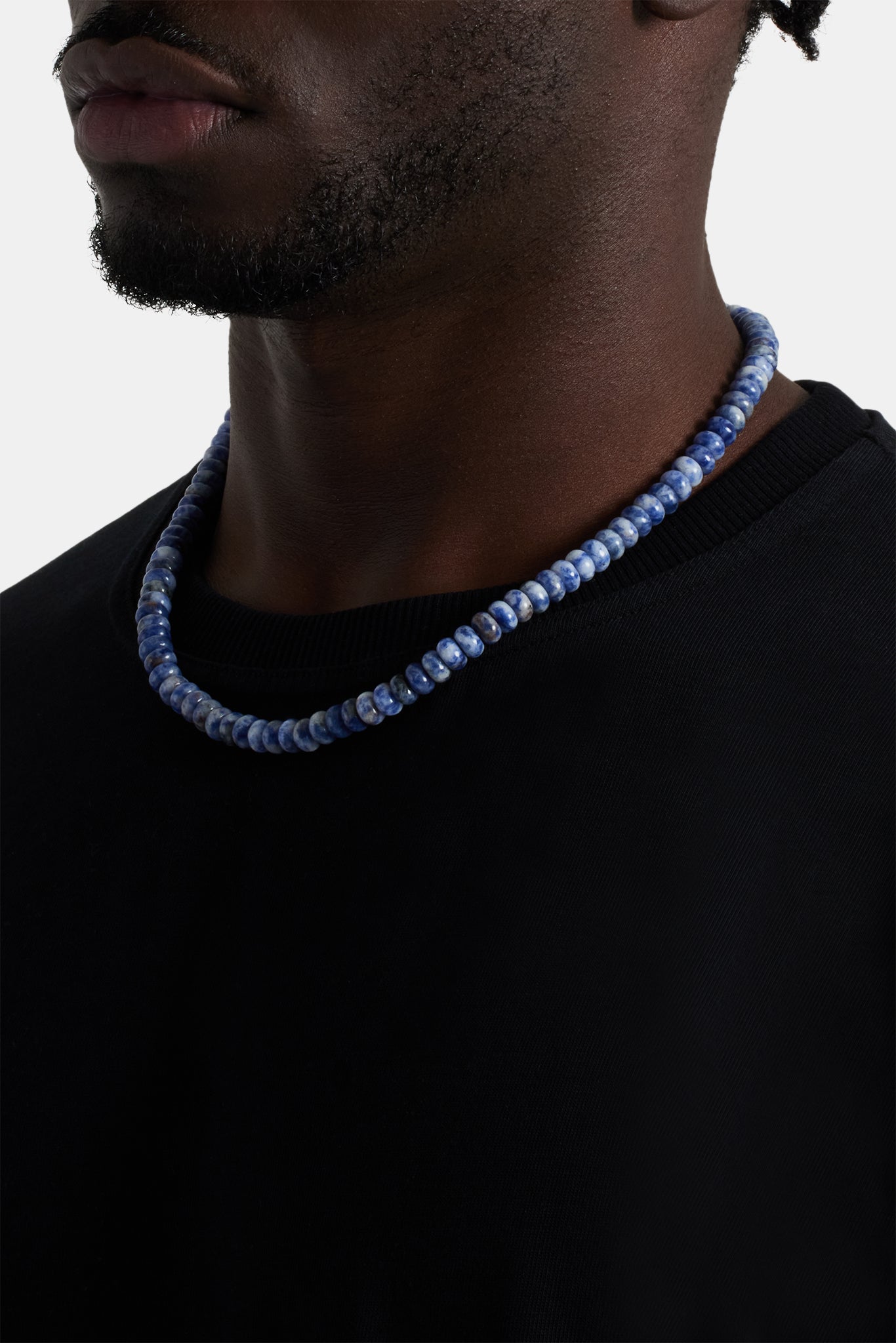 Blue Point Natural Stone Necklace - 6mm