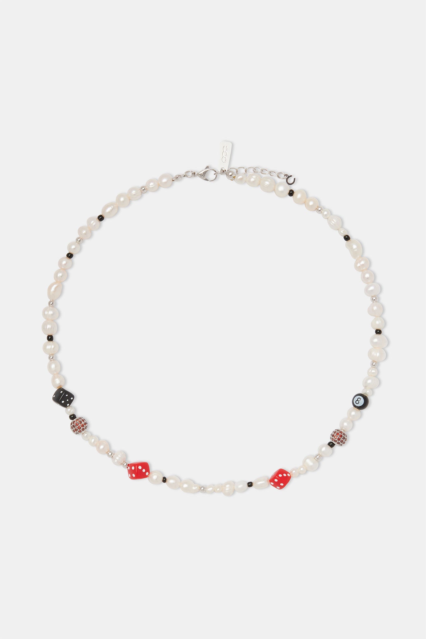 Halskette mit schwarzem Süßwasserperlenmotiv