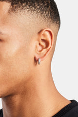 Polierte kubanische Ketten-Huggie-Ohrringe