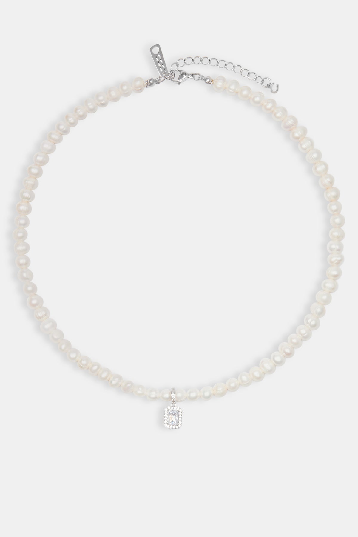 Freshwater Pearl Clear Gemstone Pendant Necklace | Mens Necklaces