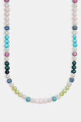 Multi Colour Ice Ball & Bead Freshwater Pearl Necklace