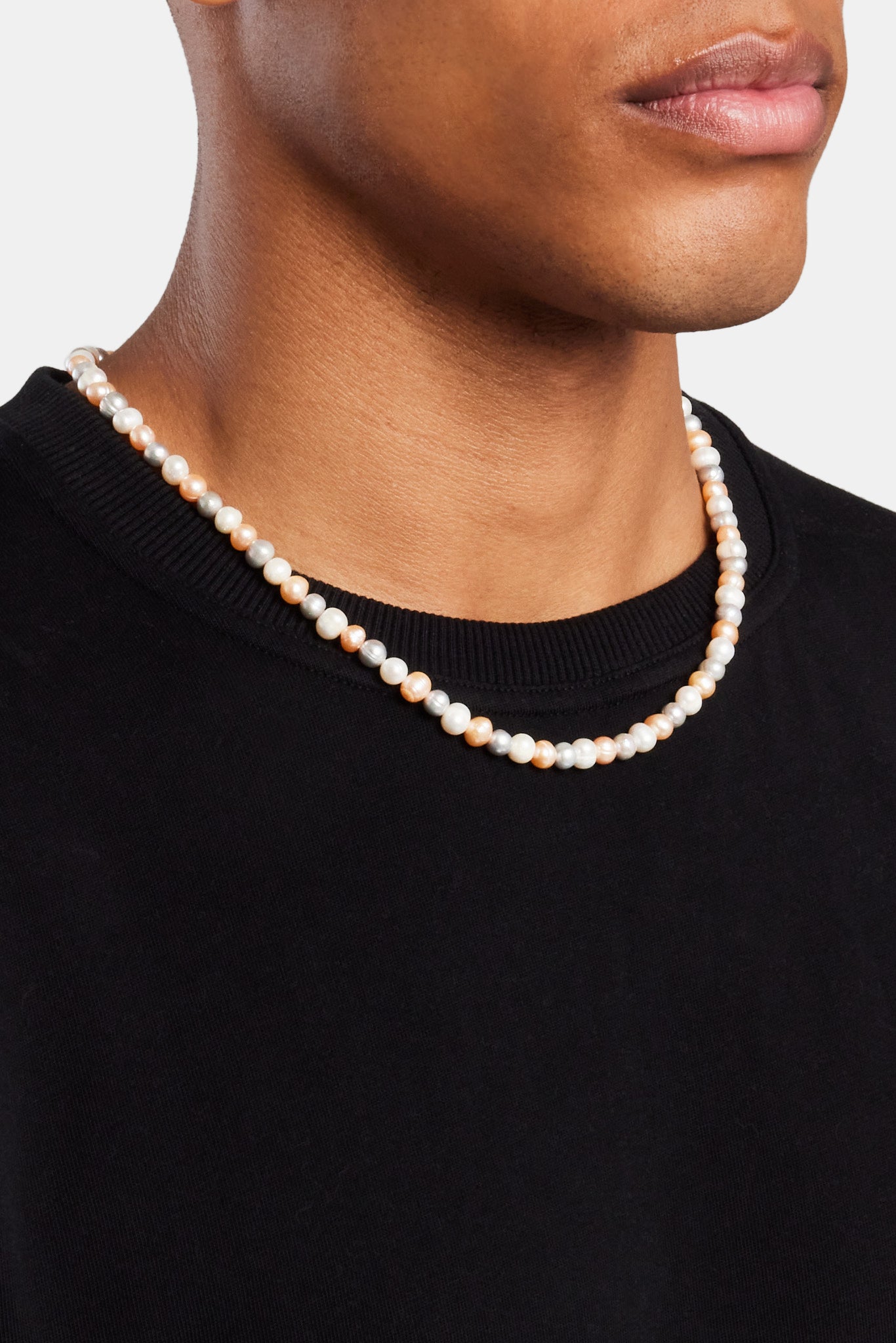 Multi Colour Freshwater Pearl Necklace - White - 6mm