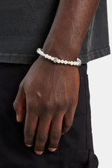 Freshwater Pearl & Multi Iced Ball Bracelet