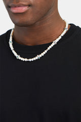 Freshwater Pearl & Multi Iced Ball Necklace