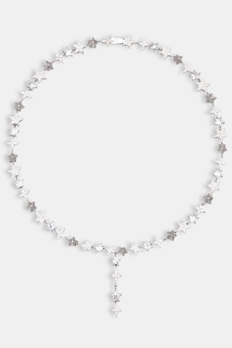 Drop Star Chain 10mm Iced Star Drop Tennis Chain | Womens Chains | Shop Drop Chains at ...