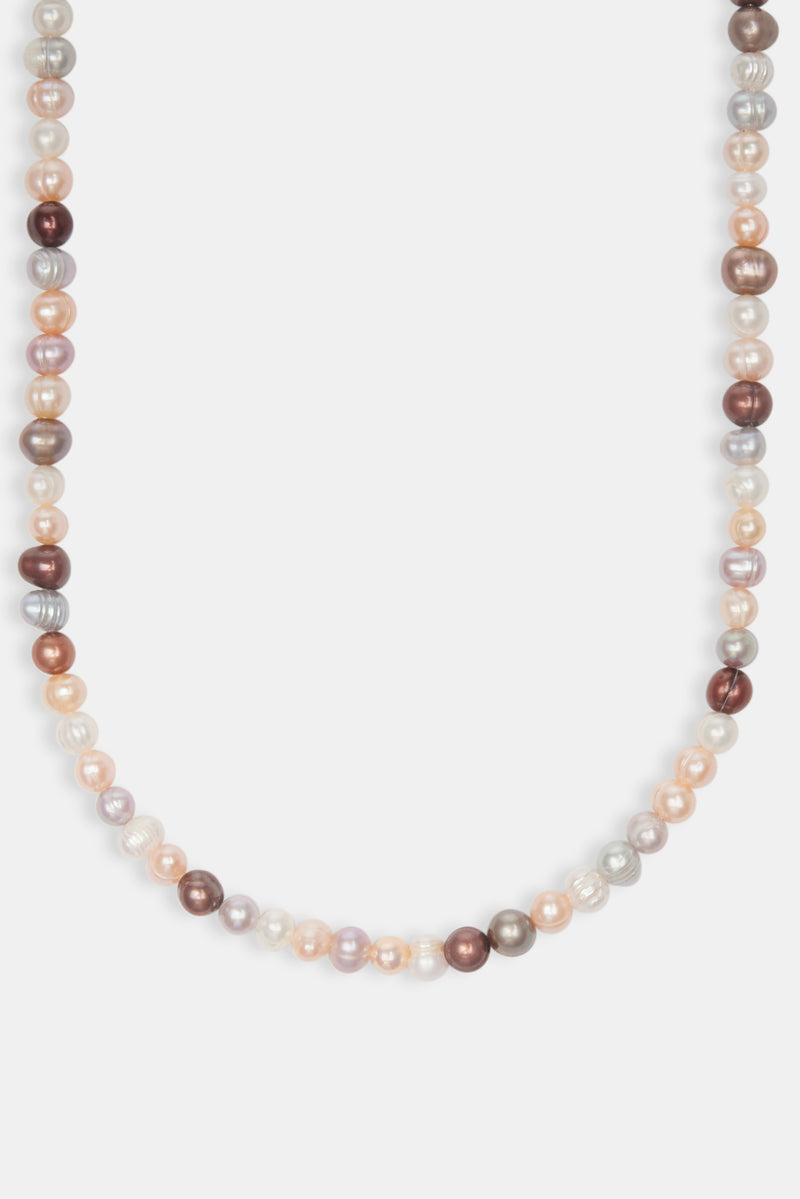 Multi Pink Bead Freshwater Pearl Necklace