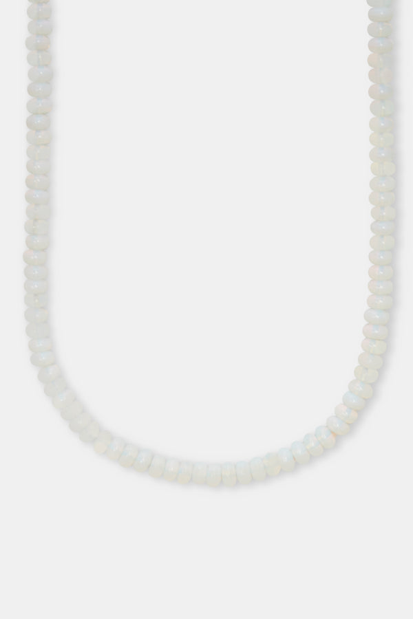 Opal Bead Necklace - White