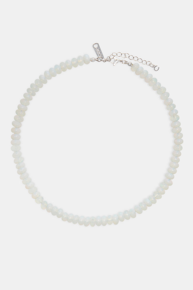 Opal Bead Necklace - White