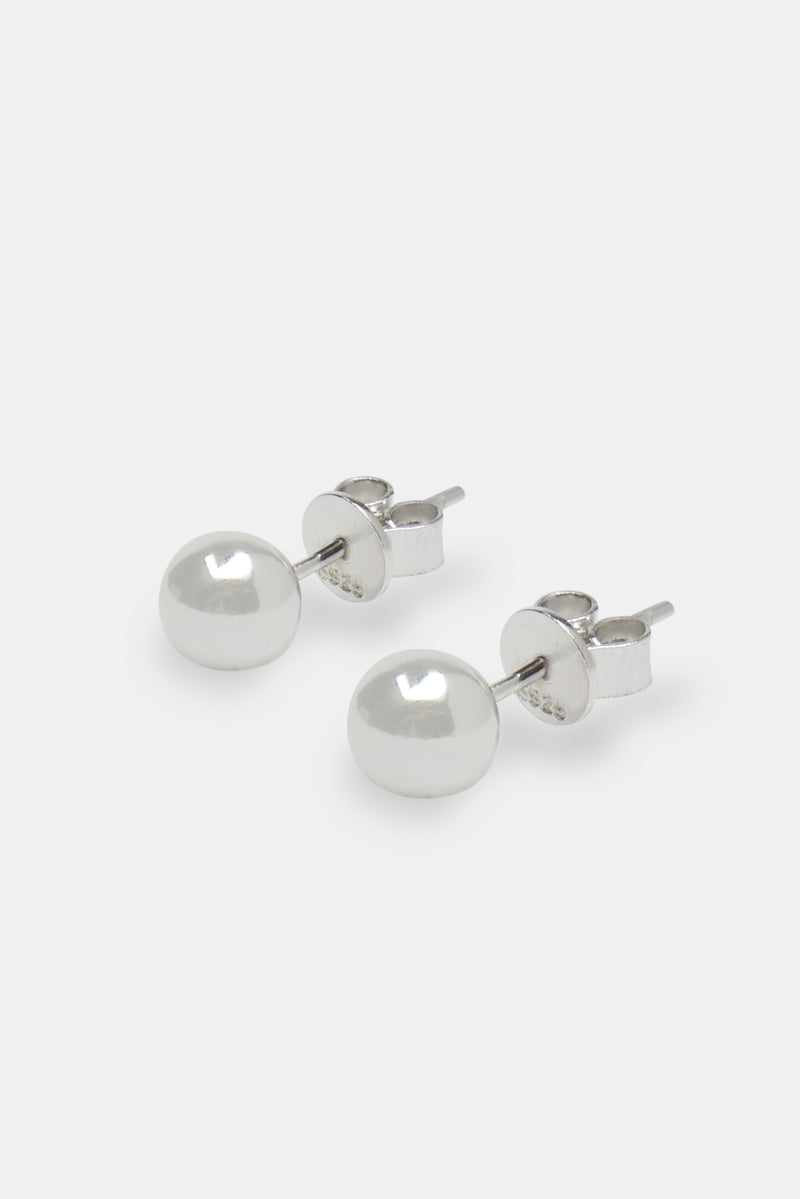 Sterling Silver Polished Ball Bead Stud Earrings for Cartilage Sterling Silver Polished Ball Bead Stud Earrings for Cartilage