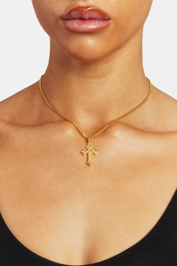 Women's Polished Cross Necklace