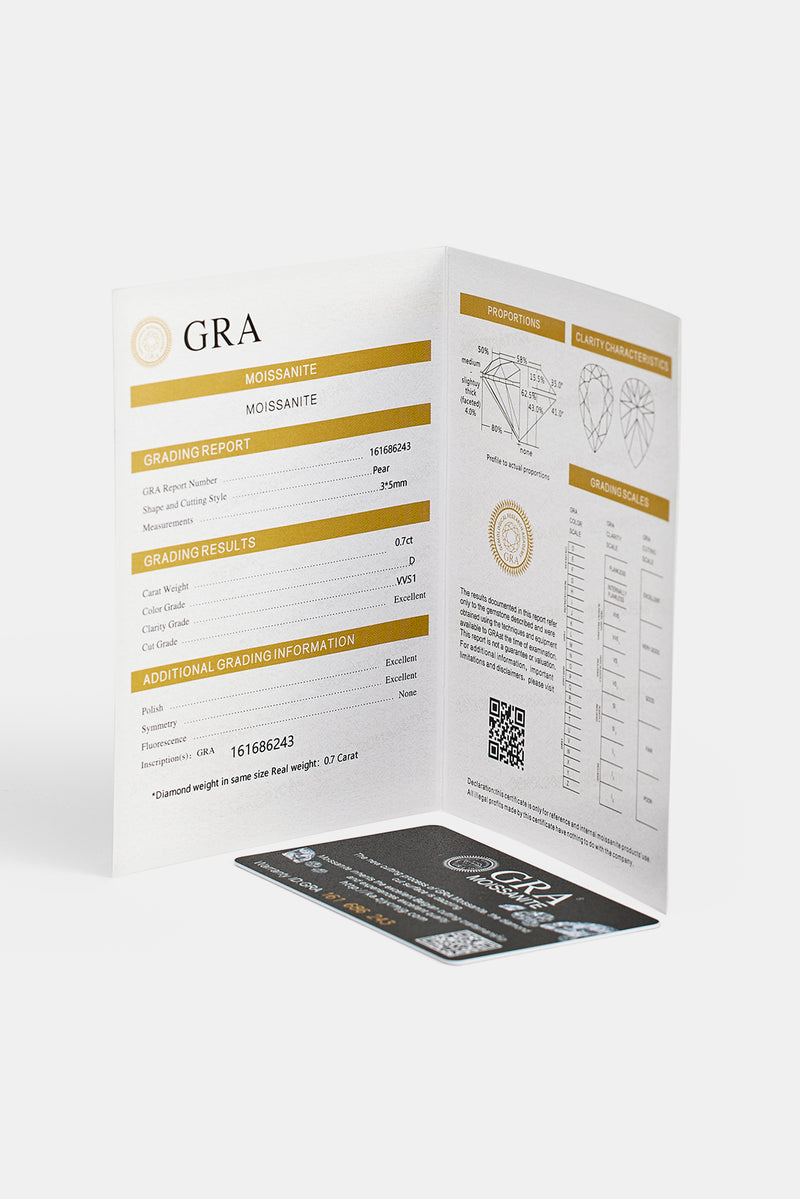 Moissanite Pear Stud Earrings - 5mm