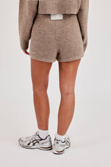 Strickshorts in C-Form – Taupe