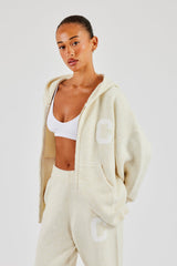 Zip Through Knitted Jumper - Butter Yellow