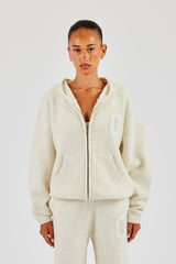 Zip Through Knitted Jumper - Butter Yellow