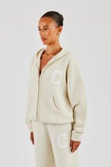 Zip Through Knitted Jumper - Butter Yellow