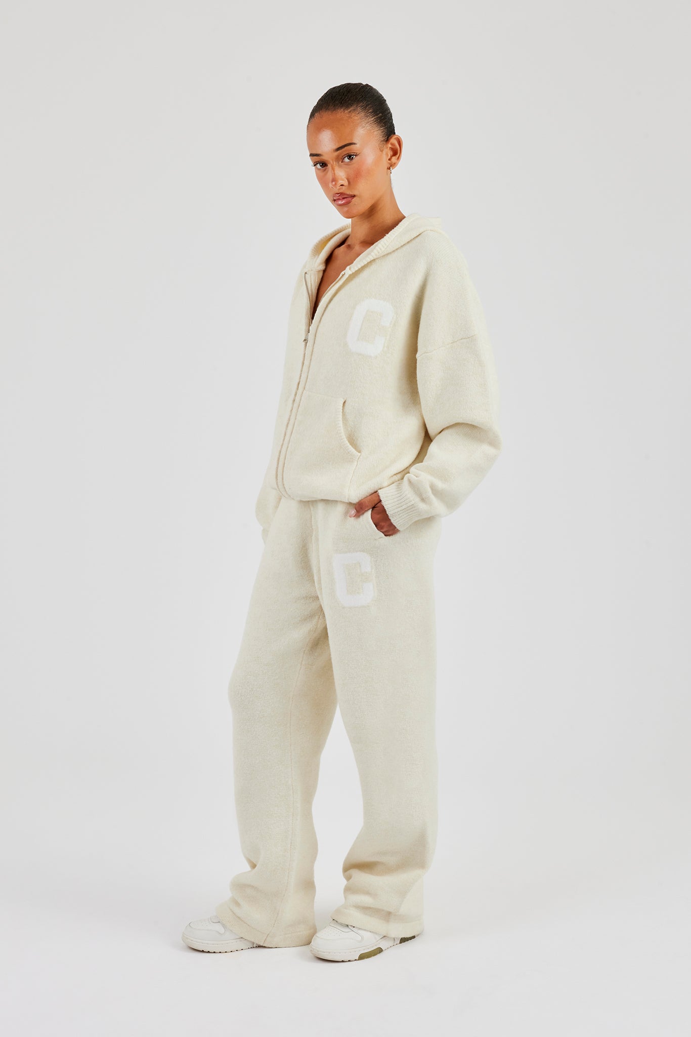 Zip Through Knitted Jumper - Butter Yellow