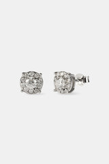 Moissanit-Cluster-Ohrstecker – 5,5 mm