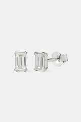 Moissanit-Baguette-Ohrstecker – 5 mm