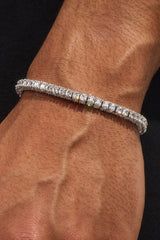 3 Sided Tennis Bracelet - 5mm - White