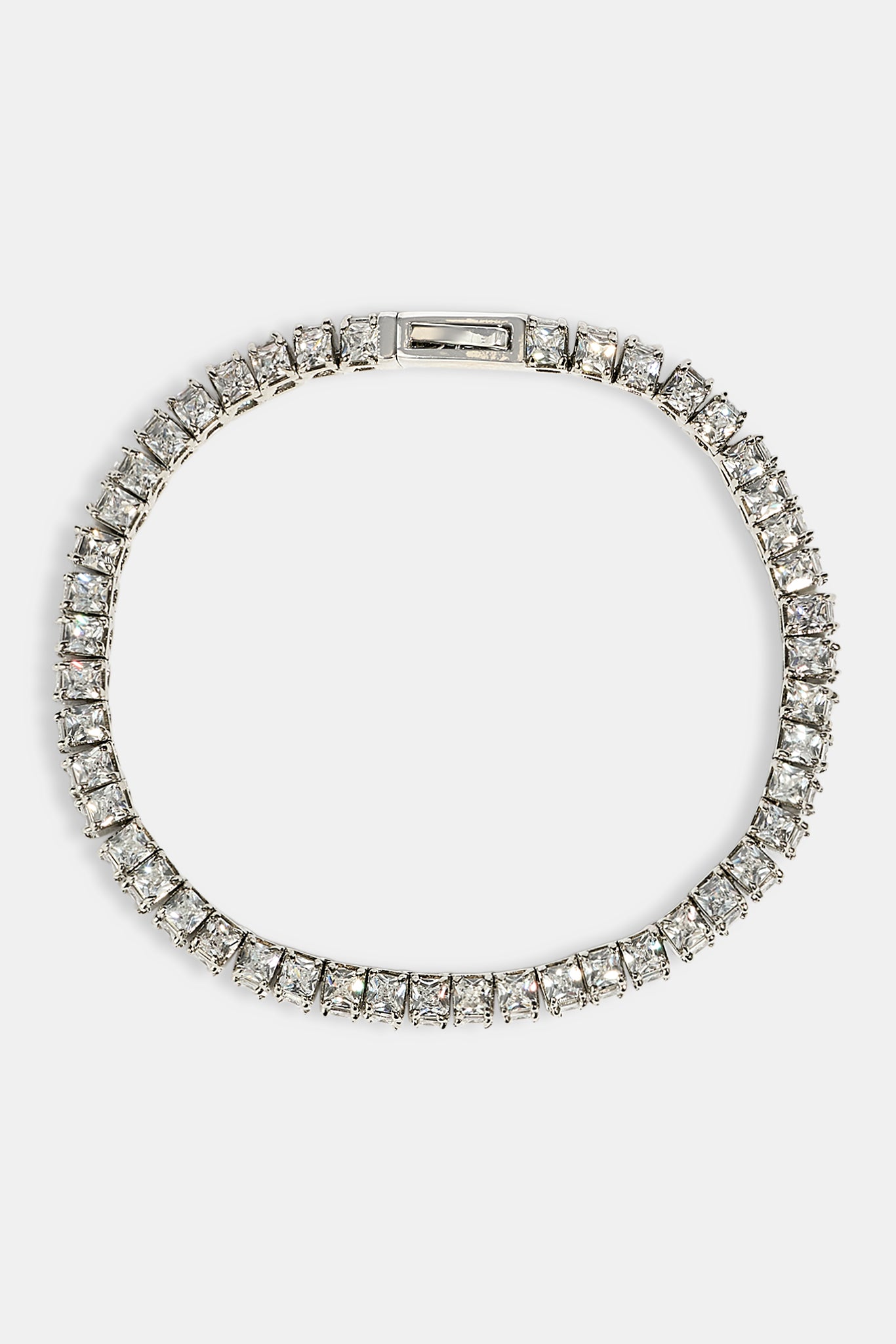 3 Sided Tennis Bracelet - 5mm - White
