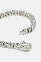 3 Sided Tennis Bracelet - 5mm - White