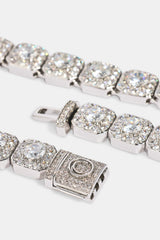 Clustered Tennis Chain - 10mm - White