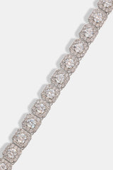 Clustered Tennis Chain - 10mm - White