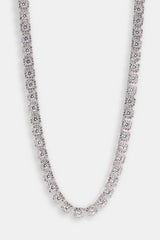 Clustered Tennis Chain - 10mm - White