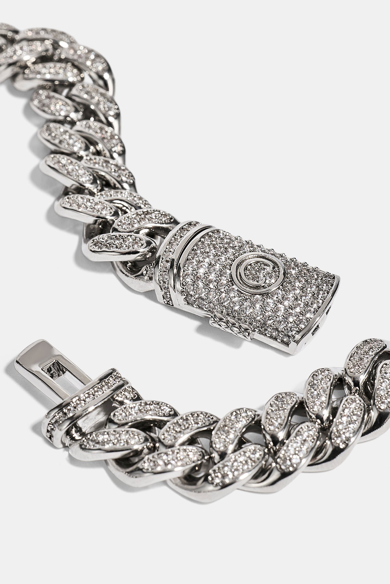 Iced Cuban Chain - 12mm - White – Cernucci