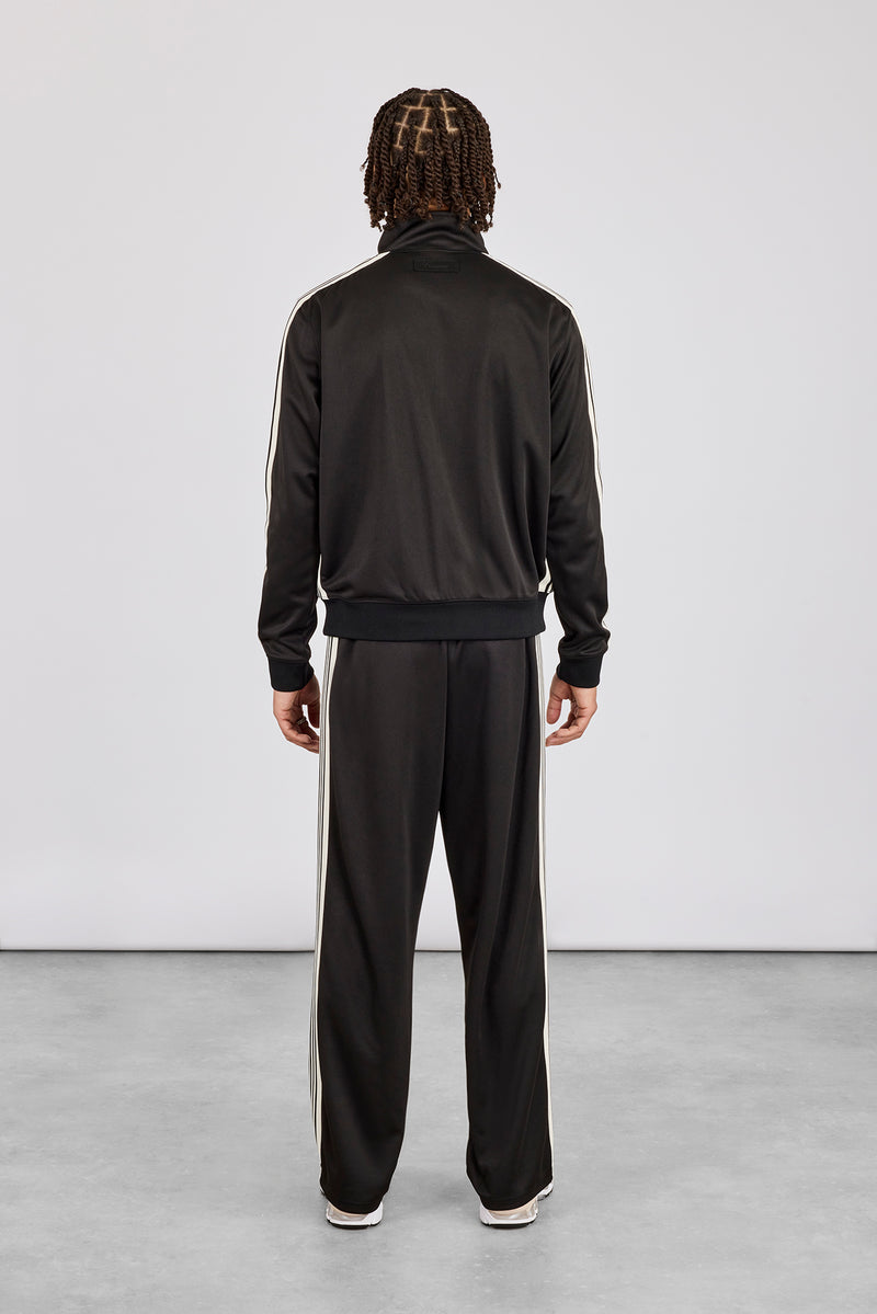 MenÂ’s Regular Poly Smooth Taping Track Top & Track Pant - Black | Mens ...