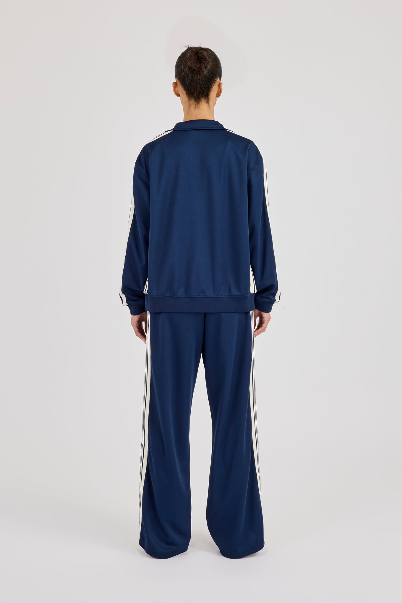 Womens Regular Poly Smooth Taping Tracksuit - Navy Blue