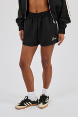 Shorts mit Taping - Schwarz