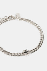 Miami Cuban Armband mit schwarzem Emaille-Motiv – 8 mm