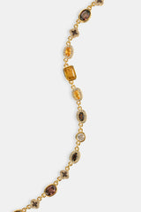Chocolate Motif Multi Gemstone Chain - 6mm