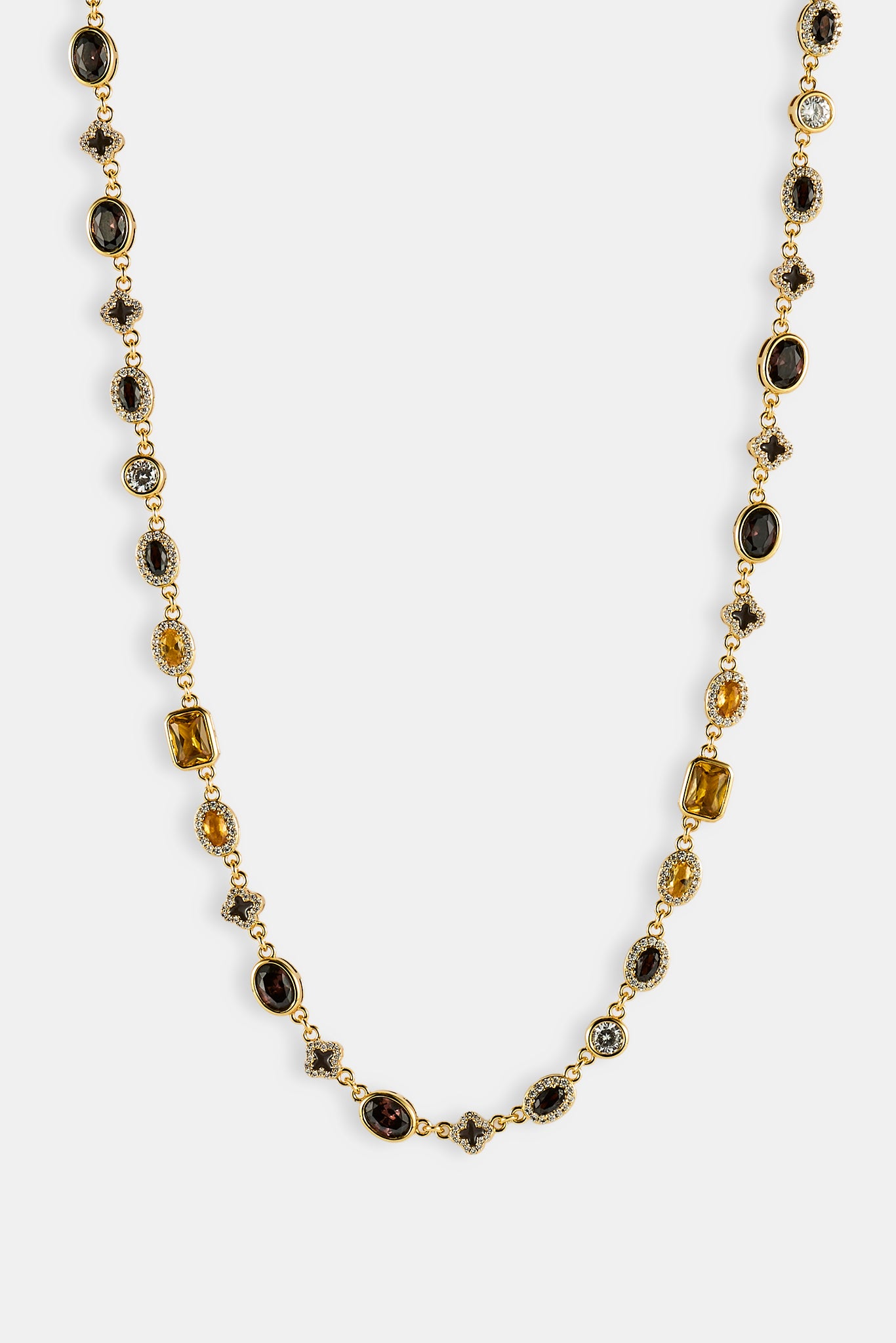 Chocolate Motif Multi Gemstone Chain - 6mm