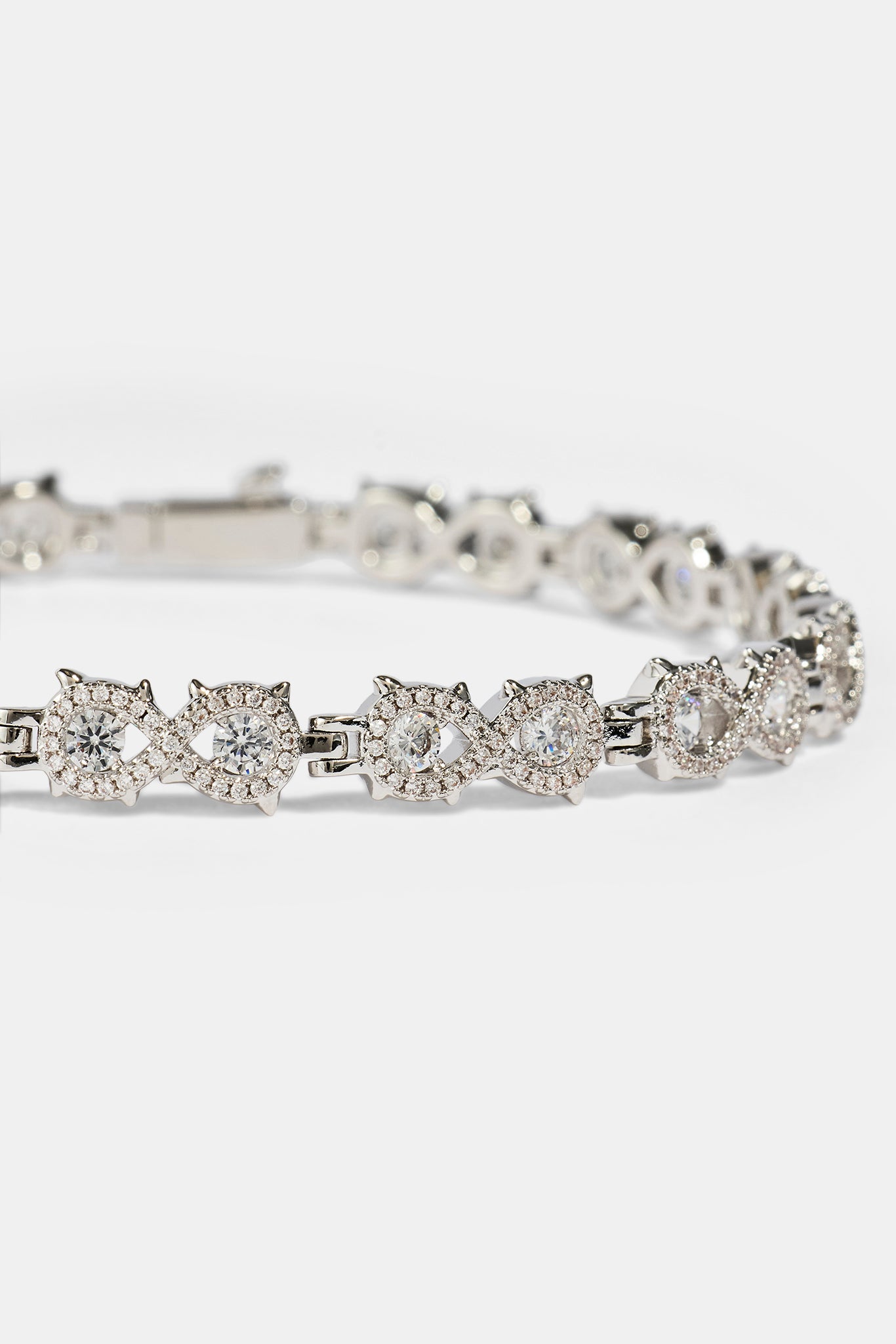 Cluster Infinity Bracelet - 6mm - White