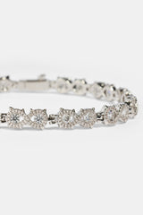 Cluster Infinity Bracelet - 6mm - White