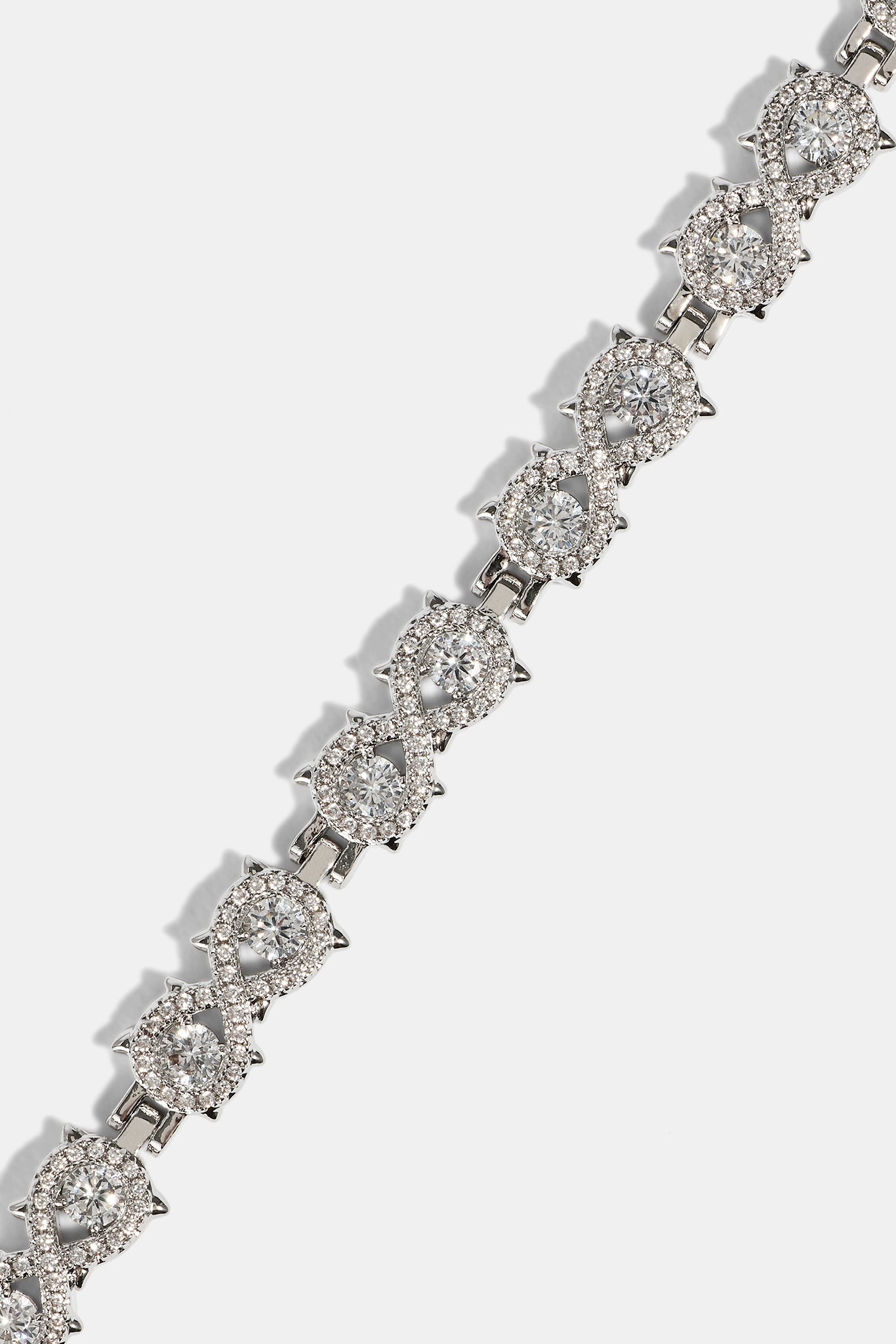 Cluster Infinity Bracelet - 6mm - White