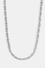 Iced Cluster Infinity Chain - 6mm - White