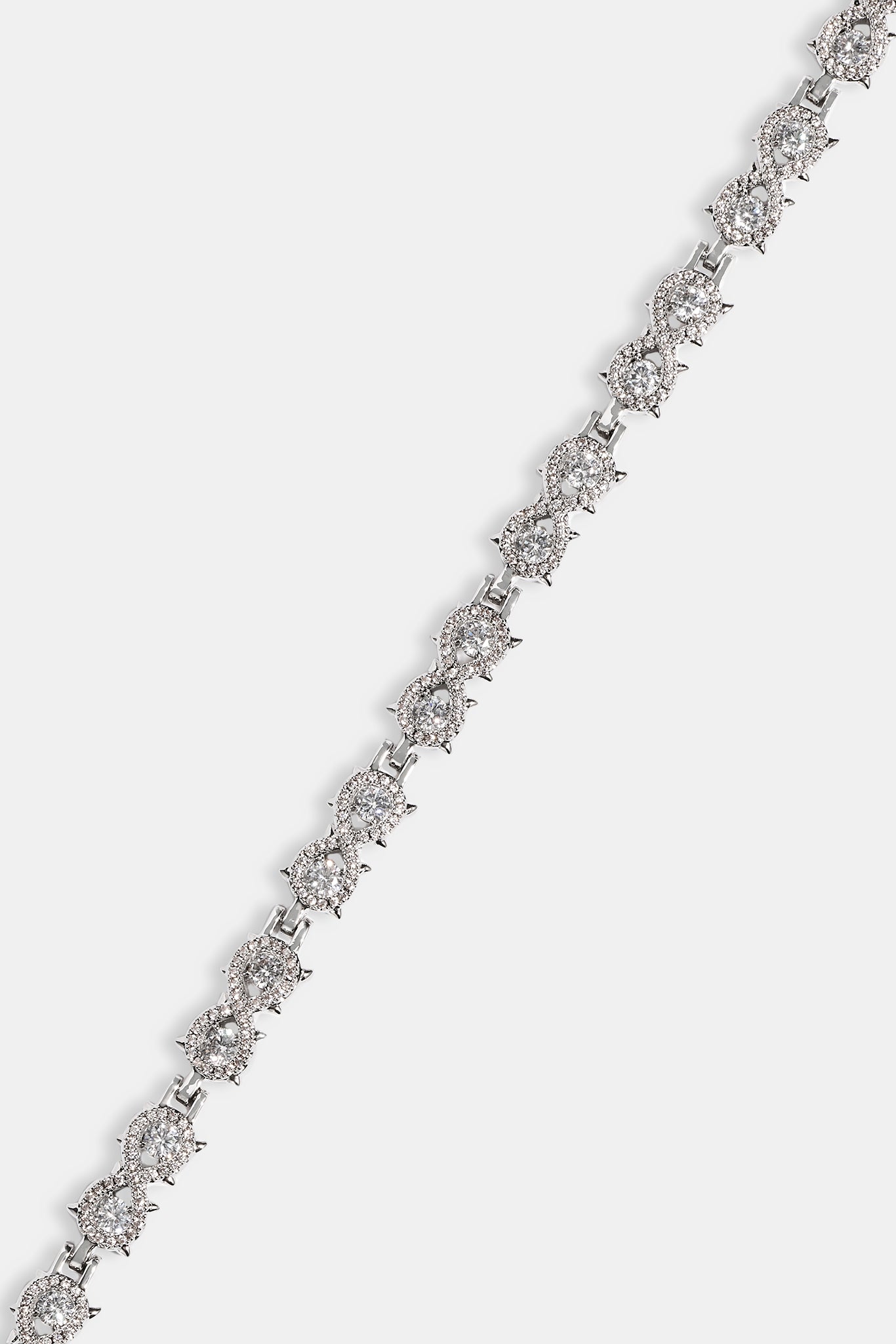 Iced Cluster Infinity Chain - 6mm - White
