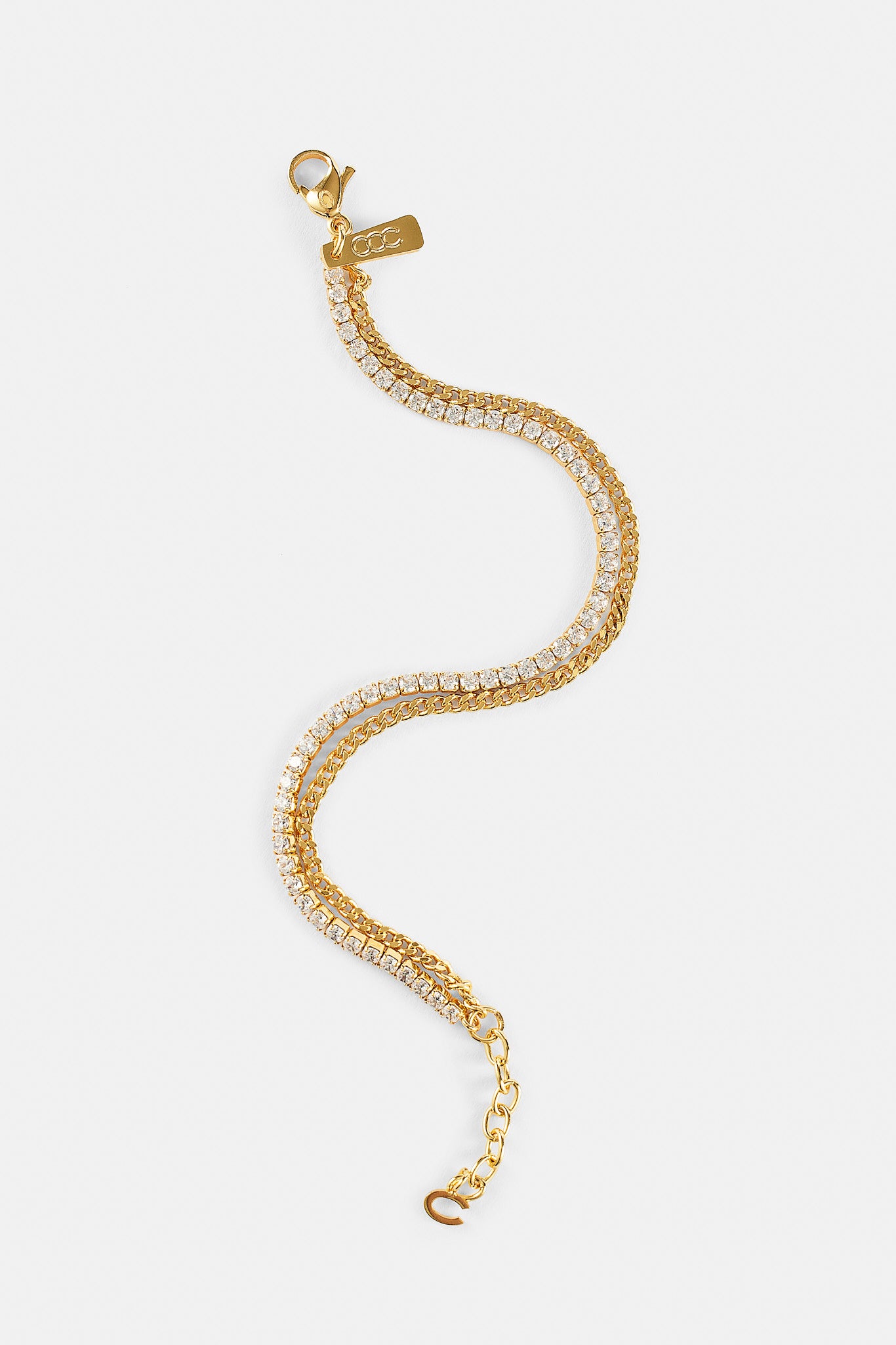 Double Layer Micro Tennis & Cuban Bracelet - 2.5mm