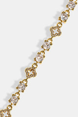 Motif & Circle CZ Multigem Bracelet - 6mm - Gold