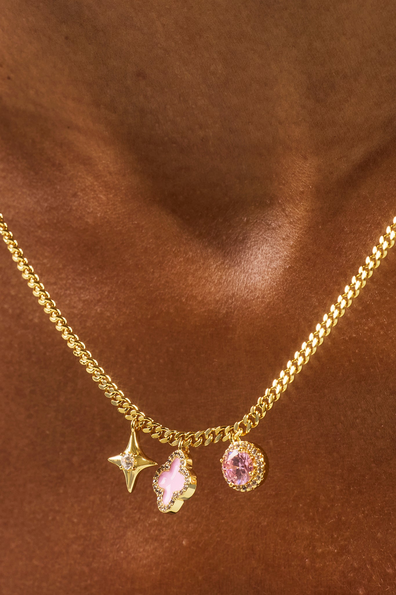 Halskette mit verschiedenen Motiven - 10mm - Gold