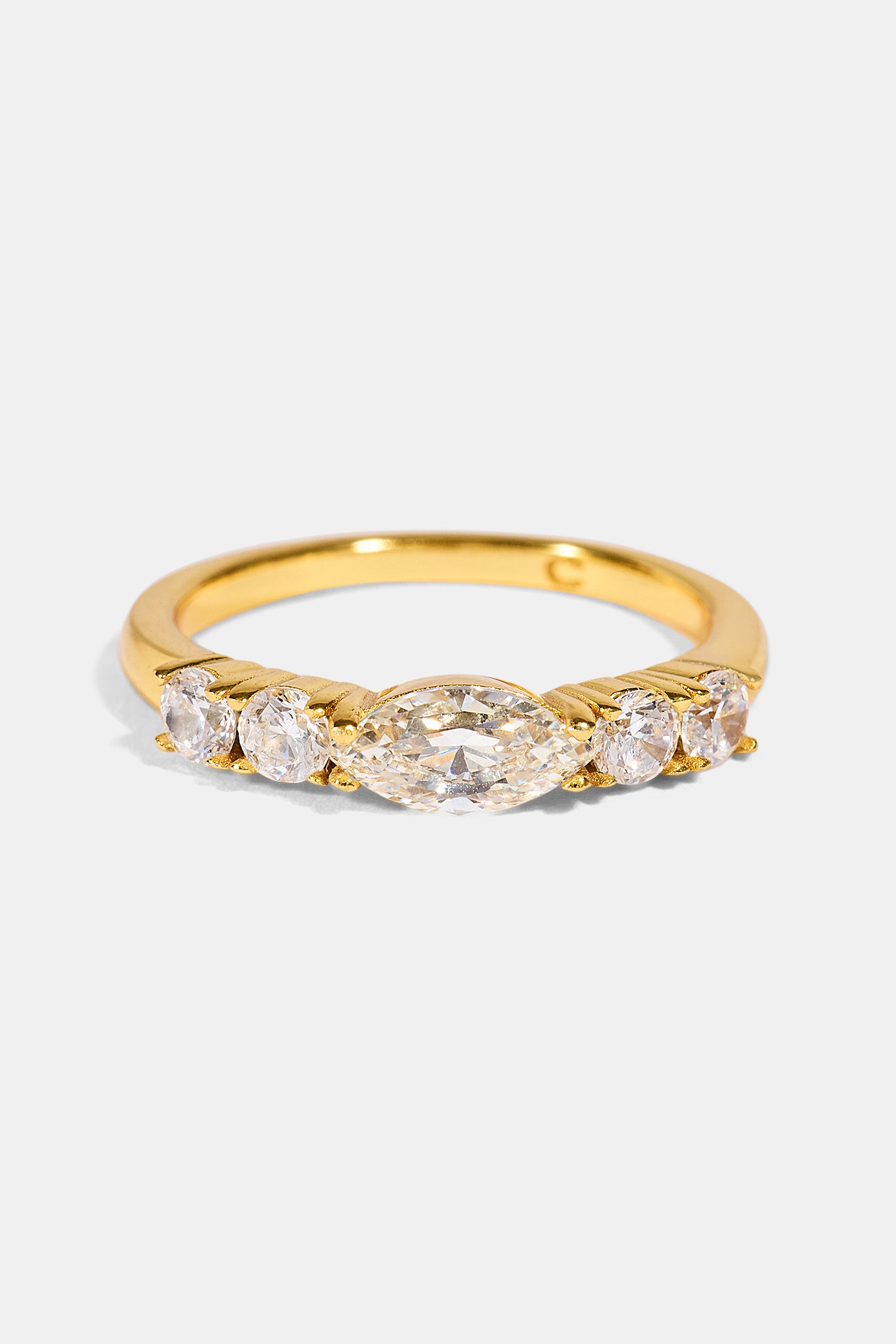 Mixed Gemstone Shape Ring - 4mm - Gold