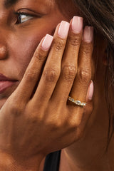 Mixed Gemstone Shape Ring - 4mm - Gold