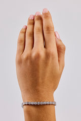 Iced Marquise Mixed Shape Bracelet - 5mm - White