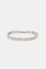 Iced Double Tennis Bracelet - 6mm
