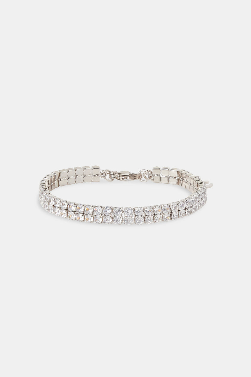 Iced Double Tennis Bracelet - 6mm