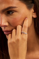 Iced CZ Wrap Ring - 7mm - White