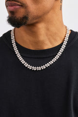 Iced Micro Cross Chain - 10mm - White